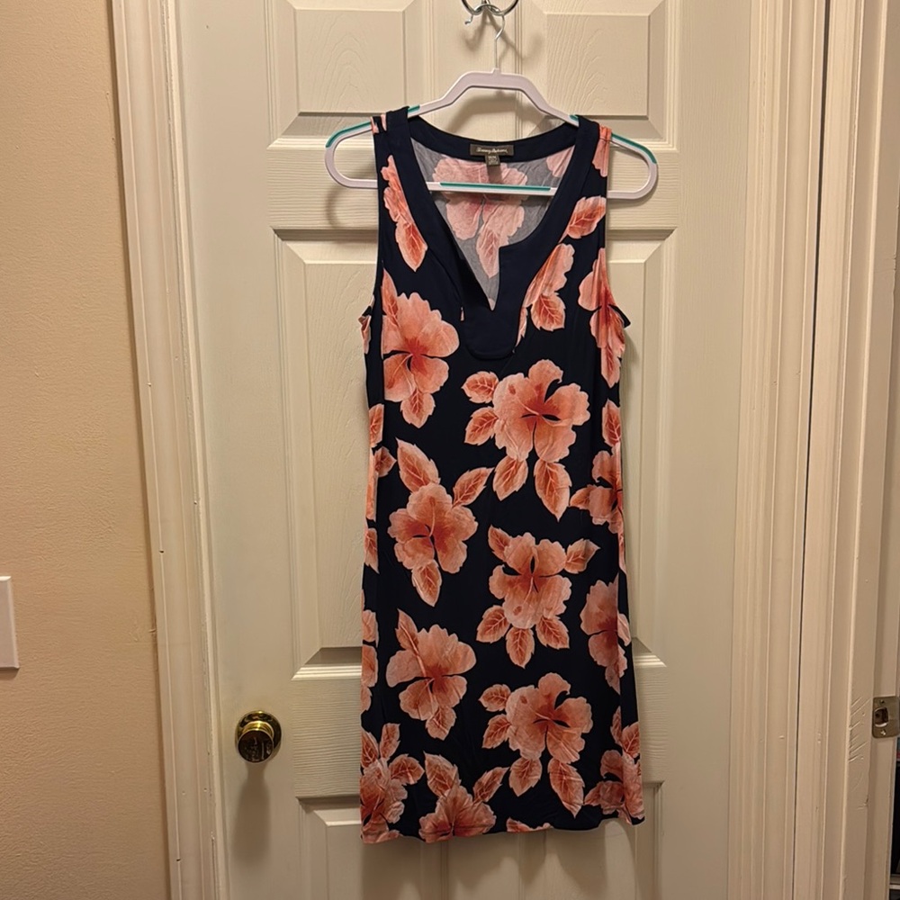 Tommy Bahama Floral Sleeveless Dress - Navy and Pink
